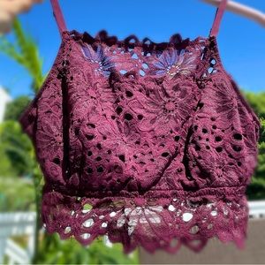 Aerie Floral Lace Bralette Top